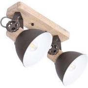 Mexlite - spot - Gearwood - antraciet - metaal rubber wood - opbouwspo...
