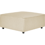 Beliani APRICA - Ottomaan-Beige-Kunstlinnen
