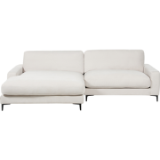 Beliani MALOY - Hoekbank-Wit-Chenille