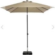 Stokparasol corsica push-up 200x250cm polyester ecru grade 6 zonwering