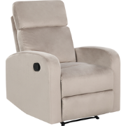 Beliani VERDAL - TV-fauteuil-Beige-Fluweel