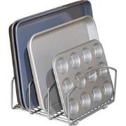 Verchroomd stalen deksel en pan organiser