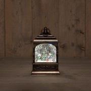 B.O. Lantern Snowman Glitter Led Warm White 13,5X25,5 cm