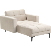 Beliani ALNES - Chaise longue-Beige-Polyester