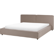 Beliani LINARDS - Tweepersoonsbed-Bruin-Polyester