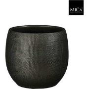 Mica Decorations Bloempot Porto - 17x17x17 cm - Terracotta - Metallic,...