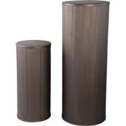 PTMD Zuil Midda - 38x38x100 cm - Staal - Grijs - Set van 2