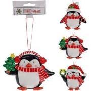 Hang deco klei 12 cm 3ass kerstversiering