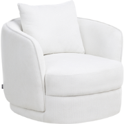 Beliani ANDALEN - Fauteuil-Wit-Polyester