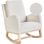 Beliani ALSTA - Schommelfauteuil-Wit-Bouclé