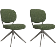 LABEL51 Eetkamerstoel Geneva - Forest - Boucle - set van 2