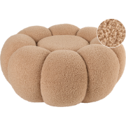 Beliani BEAUFORT - Poef-Bruin-Bouclé