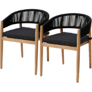 HESPERIDE HIXA Tuinstoelen - Eetkamerstoelen - voor buiten - set van 2...