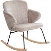 Beliani VIKEN - Schommelstoel-Beige-Polyester
