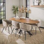 Deens Ovale Eettafel Cody Mangohout 180 cm