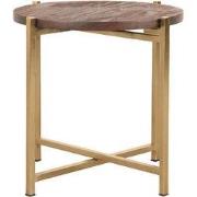 LABEL51 Bijzettafel Dox 40x40x40cm - Espresso - Mangohout