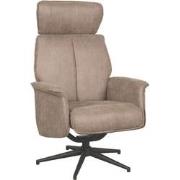 LABEL51 Fauteuil Verdal - Taupe - Micro Suede - 79x77x109 cm