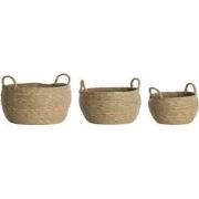 Light & Living - Mand KILBAHA - Ø33x30cm - Bruin - Set van 3