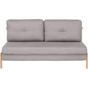 Beliani EDLAND - Tweezitsbank-Grijs-Polyester