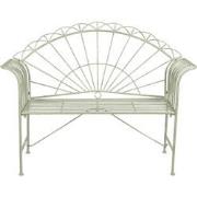 Clayre & Eef Tuinbank  123x47x98 cm Groen Ijzer Rechthoek Bank Buiten