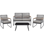 Beliani POMONTE - Loungeset-Zwart-Staal