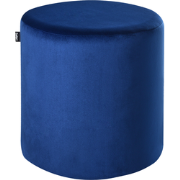 Beliani LOVETT - Poef-Blauw-Fluweel