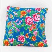 Fine Asianliving Chinees Kussenhoes Traditionele Dongbei Bloemen Blauw