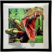 Decopatent® 3D Dinosaurus Schilderij - Wanddecoratie - Dino - Woonkame...