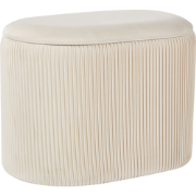 Beliani RICHLAND - Poef-Beige-Fluweel