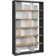 Meubella Boekenkast Flamingo - Grijs - Eiken - 125 cm