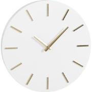 Mica Decorations Brixen Klok - 35x35x4 cm - Aluminium - Wit