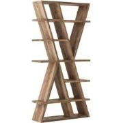 MUST Living Bookrack Zorro,200x100x30 cm, extreme rustic teakwood