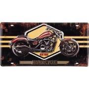 Clayre & Eef Wanddecoratie  40x20 cm Bruin Geel Ijzer Rechthoek Motorc...