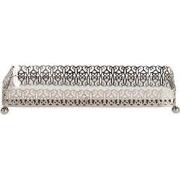 Clayre & Eef Decoratie schaal  20x10x3 cm Zilverkleurig Metaal Glas Re...