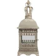 Clayre & Eef Lantaarn 20x20x51 cm Grijs Groen IJzer Glas