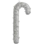 Clayre & Eef Kersthanger Zuurstok 7x2x17 cm Wit Kunststof