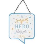 Clayre & Eef Tekstbord  18x21 cm Wit Ijzer Rechthoek Wandbord