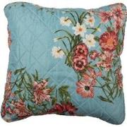 Clayre & Eef Kussenhoes  50x50 cm Blauw Roze Katoen Polyester Bloemen ...