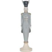 Clayre & Eef Decoratie Beeld Konijn 35 cm Wit Blauw Kunststof