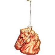 Xmas Hanger - Horse - Glass - Brown - 8,5x8,5x9cm