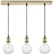 Home sweet home hanglamp Vintage brons 3L Beam Globe g125 - helder