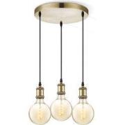 Home sweet home hanglamp Vintage brons 3L Spiral g125 - amber
