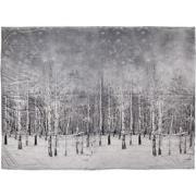Clayre & Eef Plaid  130x170 cm Grijs Polyester Boom Deken