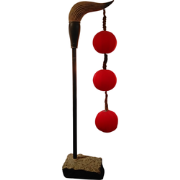 Fine Asianliving Chinese Vloerlamp Kalligrafie Penseel Rood