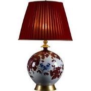 Fine Asianliving Chinese Tafellamp Porselein met Lampenkap Rode