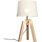 Mexlite - tafellamp - Sabi - hout - hout linnen - Ø 30cm - E27 - 7662B...
