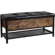 Schoenenbank met opbergruimte Nexus - Bruin - 100x35x45 cm