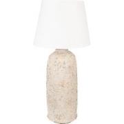 Clayre & Eef Tafellamp Ø 35x74 cm Beige Terracotta Bureaulamp