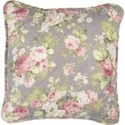 Clayre & Eef Kussenhoes  40x40 cm Grijs Groen Polyester Katoen Vierkan...