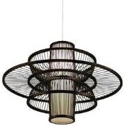 Fine Asianliving Bamboe Hanglamp Zwart Handgemaakt - Nathan D50xH35cm